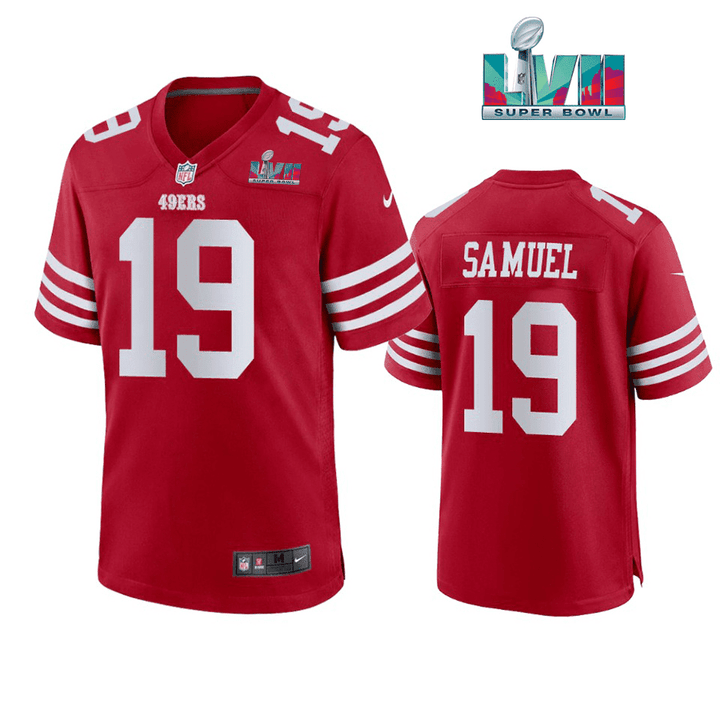 Deebo Samuel 19 San Francisco 49Ers Super Bowl LVII Men Game Jersey- Scarlet