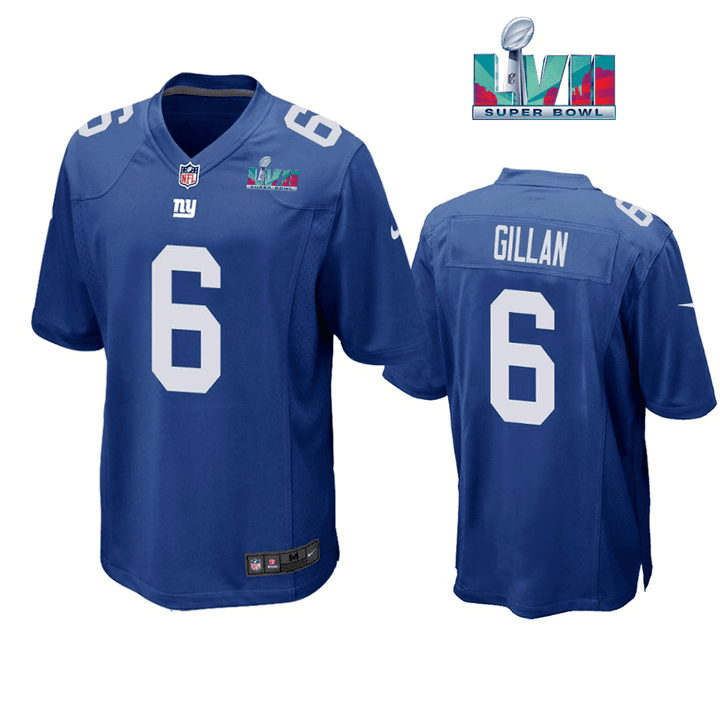 Jamie Gillan 6 New York Giants Super Bowl LVII Super Bowl LVII Royal Men Game Jersey