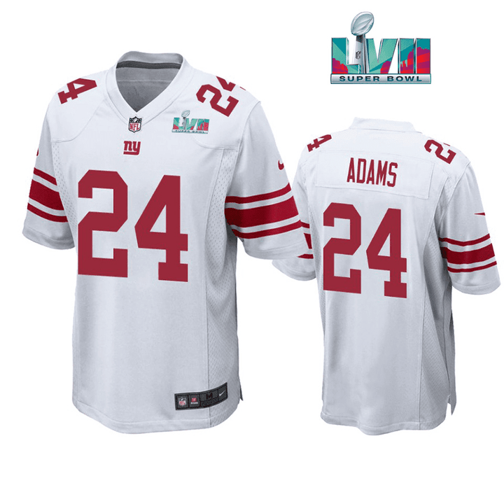 Andrew Adams 24 New York Giants Super Bowl LVII White Men Game Jersey