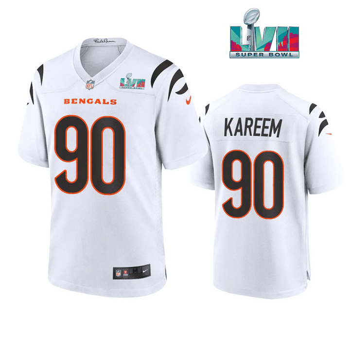 Khalid Kareem 90 Cincinnati Bengals Super Bowl LVII Men Game Jersey- White