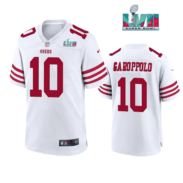 Jimmy Garoppolo 10 San Francisco 49Ers Super Bowl LVII Men Game Jersey- White
