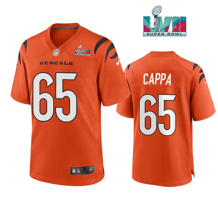 Alex Cappa 65 Cincinnati Bengals Super Bowl LVII Men Game Jersey- Orange