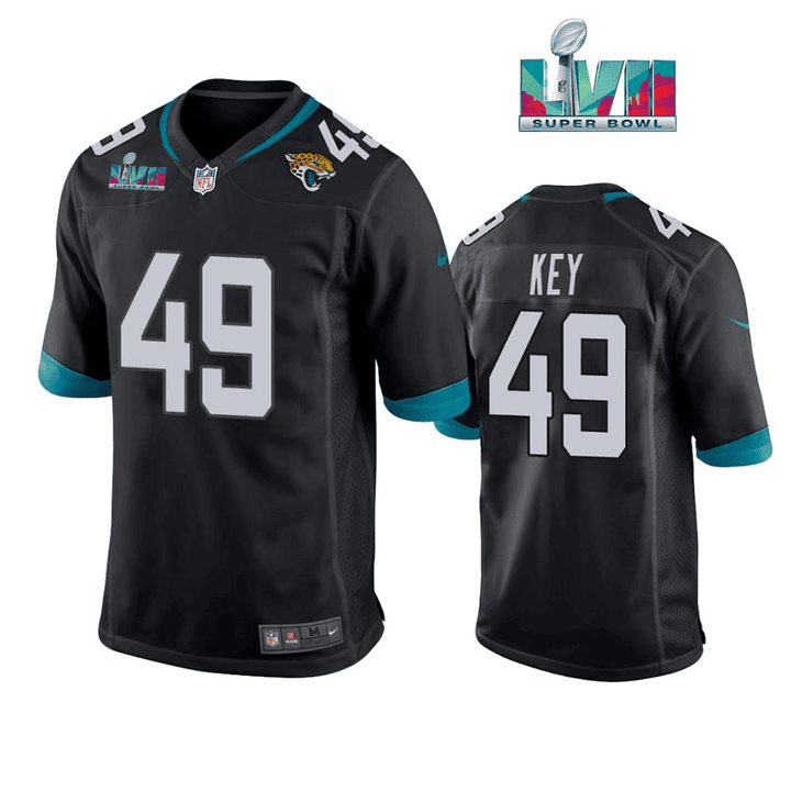 Arden Key 49 Jacksonville Jaguars Super Bowl LVII Super Bowl LVII Men Game Jersey- Black