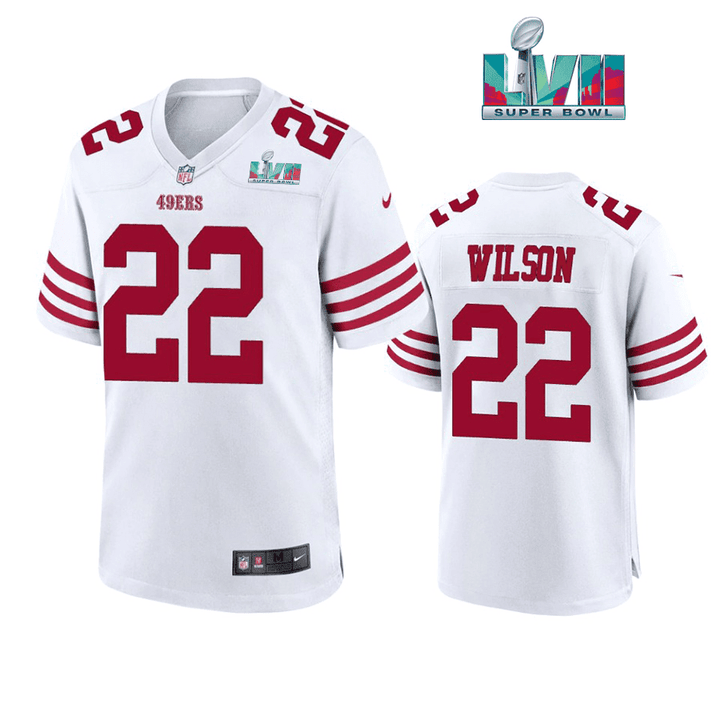 Jeff Wilson 22 San Francisco 49Ers Super Bowl LVII White Men Game Jersey