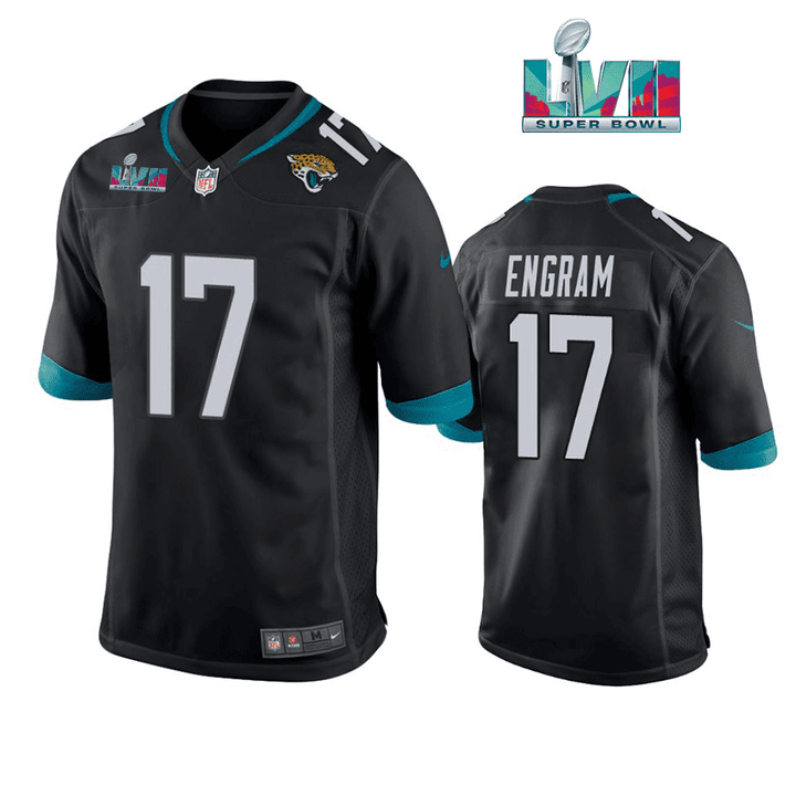 Evan Engram 17 Jacksonville Jaguars Super Bowl LVII Super Bowl LVII Men Game Jersey- Black