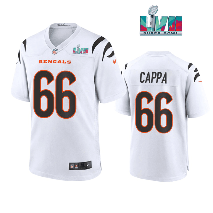 Alex Cappa 66 Cincinnati Bengals Super Bowl LVII Men Game Jersey- White