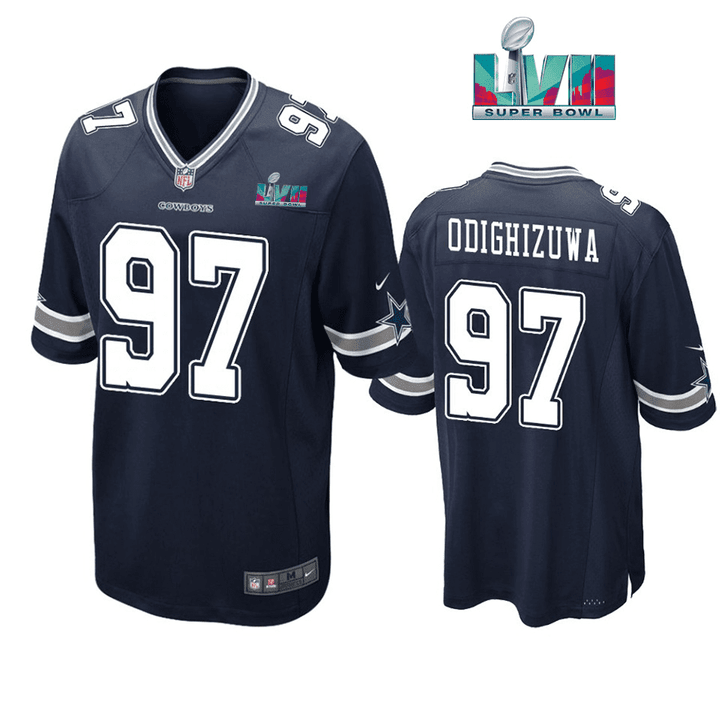 Osa Odighizuwa 97 Dallas Cowboys Super Bowl LVII Super Bowl LVII Navy Men Game Jersey
