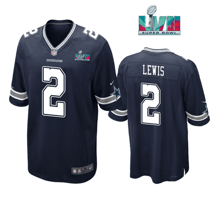 Jourdan Lewis 2 Dallas Cowboys Super Bowl LVII Super Bowl LVII Navy Men Game Jersey