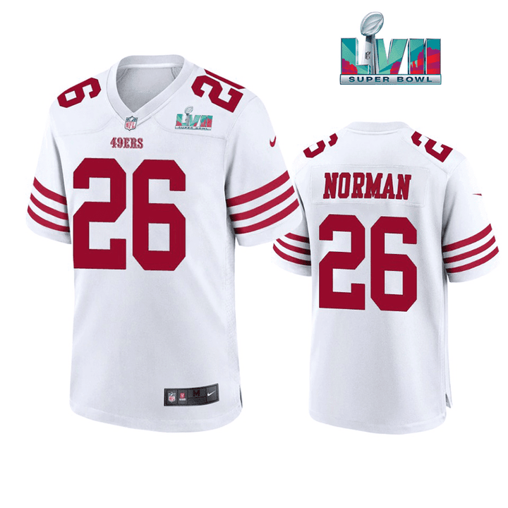 Josh Norman 26 San Francisco 49Ers Super Bowl LVII Men Game Jersey- White