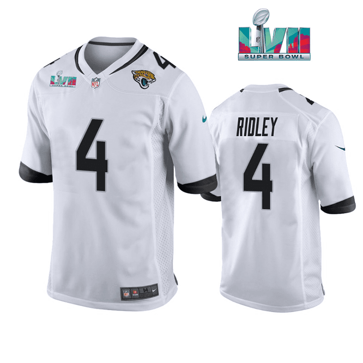 White Calvin Ridley 4 Jacksonville Jaguars Super Bowl LVII Super Bowl LVII White Men Game Jersey- White