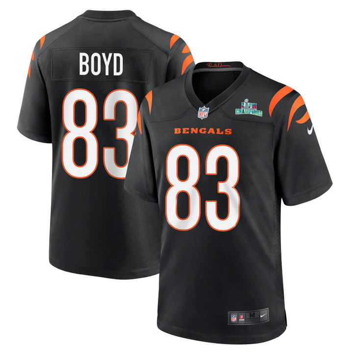 Tyler Boyd 83 Cincinnati Bengals Super Bowl LVII Champions Men Game Jersey - Black
