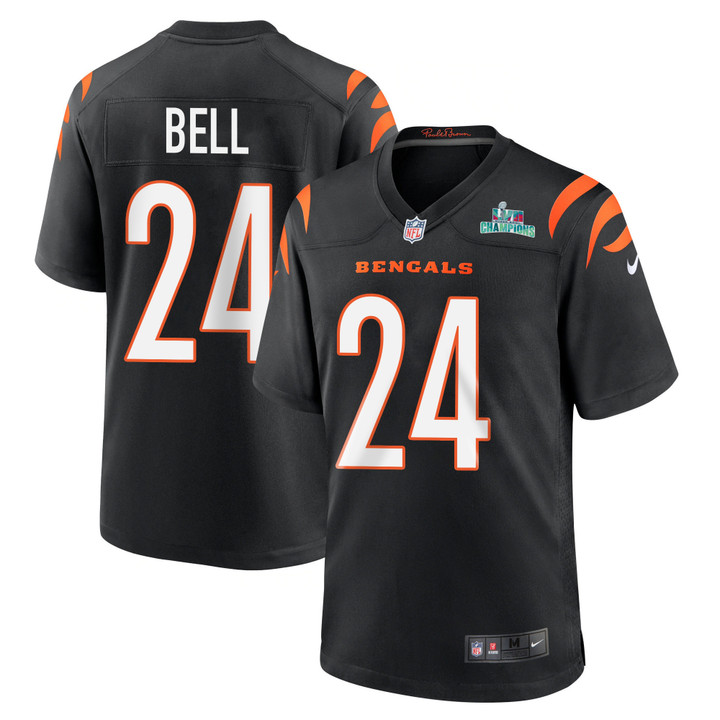 Vonn Bell 24 Cincinnati Bengals Super Bowl LVII Champions Men Game Jersey - Black