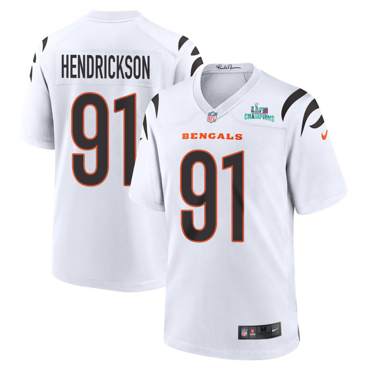 Trey Hendrickson 91 Cincinnati Bengals Super Bowl LVII Champions Men Game Jersey - White
