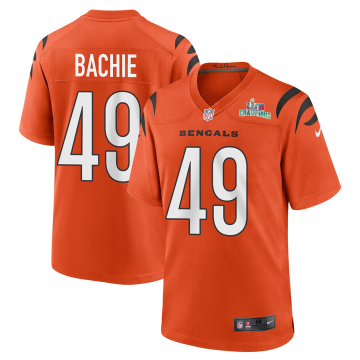 Joe Bachie 49 Cincinnati Bengals Super Bowl LVII Champions Men Alternate Game Jersey - Orange