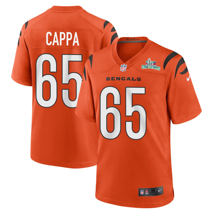 Alex Cappa 65 Cincinnati Bengals Super Bowl LVII Champions Men Alternate Game Jersey - Orange