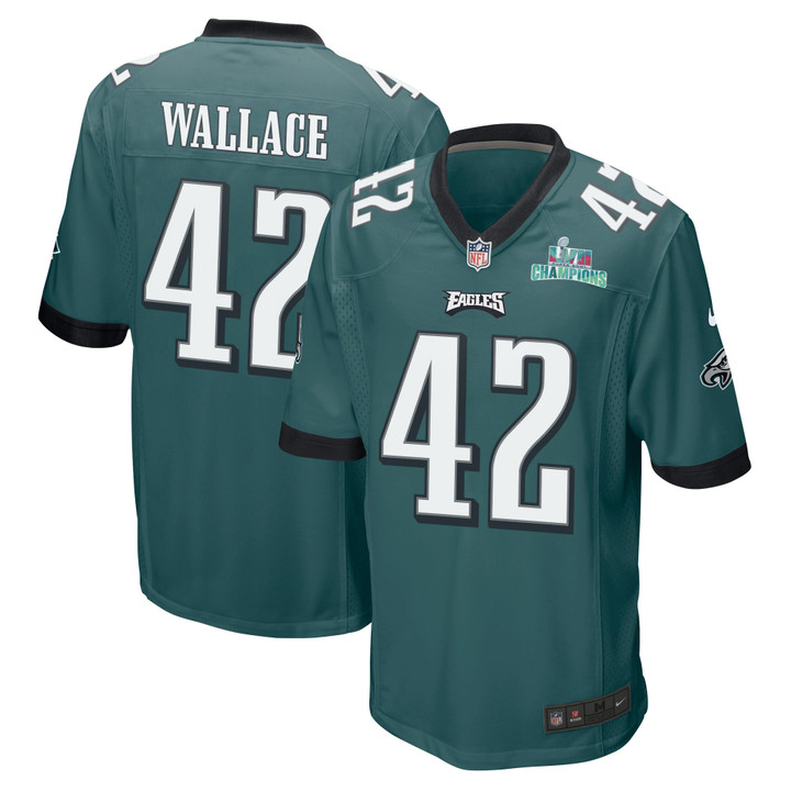 K'Von Wallace 42 Philadelphia Eagles Super Bowl LVII Champions Men Game Jersey - Midnight Green
