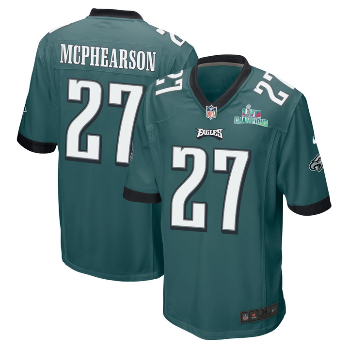 Zech McPhearson 27 Philadelphia Eagles Super Bowl LVII Champions Men Game Jersey - Midnight Green