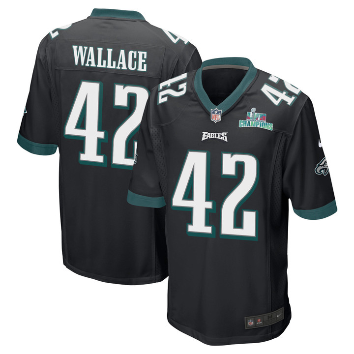 K'Von Wallace 42 Philadelphia Eagles Super Bowl LVII Champions Men Game Jersey - Black