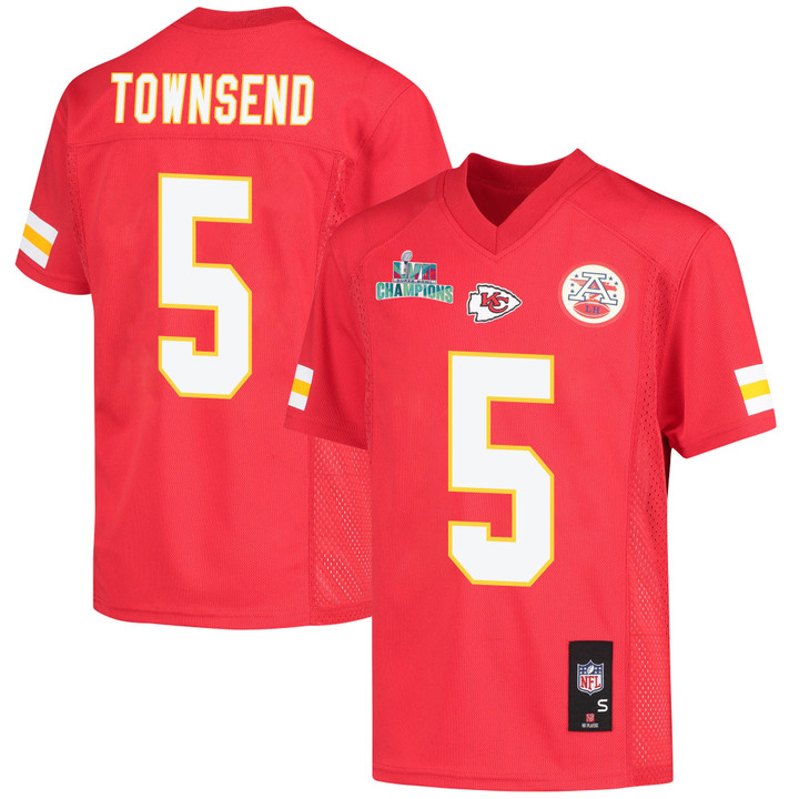 Tommy Townsend 5 Kansas City Chiefs Super Bowl LVII Champions Youth Game Jersey - Red