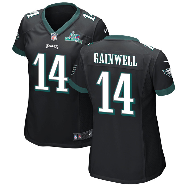 Kenneth Gainwell 14 Philadelphia Eagles Super Bowl LVII Champions Women Game Jersey - Black