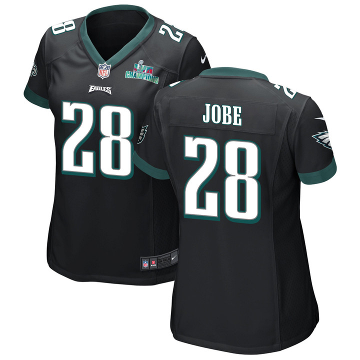 Josh Jobe 28 Philadelphia Eagles Super Bowl LVII Champions Women Game Jersey - Black