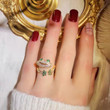 14K Gold Frog Finger Ring for Women Engagement Jewelry