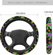 Cartoon Colorful Frog Universal 15 Inch Steering Wheel Covers
