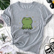Cartoon Frog Print T Shirts
