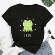Cartoon Frog Print T Shirts