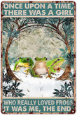 Frog Decorations Sign Vintage Metal Poster
