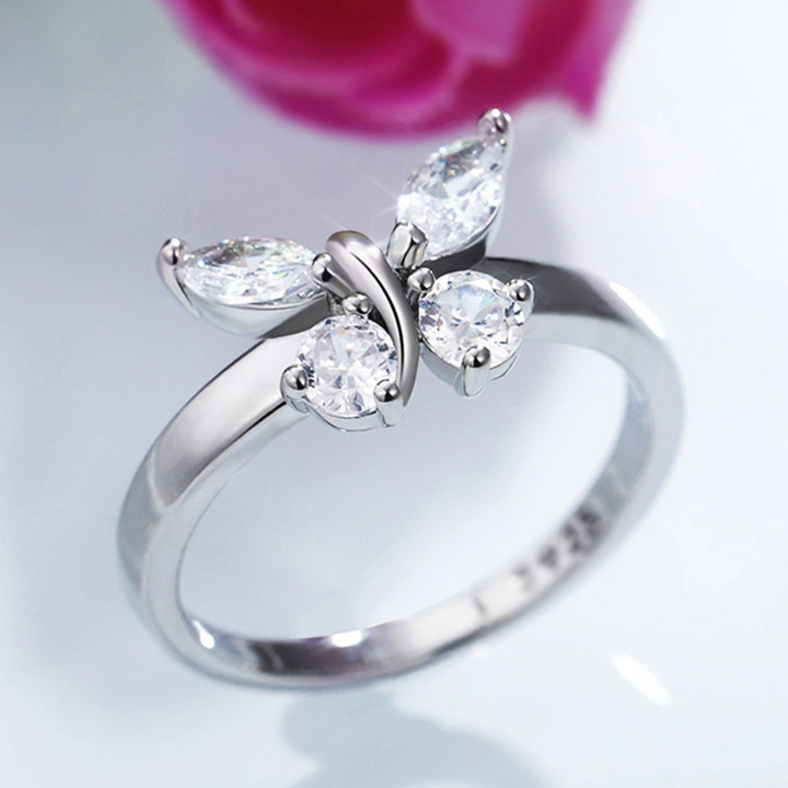 Romantic Butterfly Shape Ring for Women