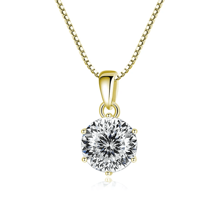 Butterfly Real Moissanite Pendant Necklace For Women