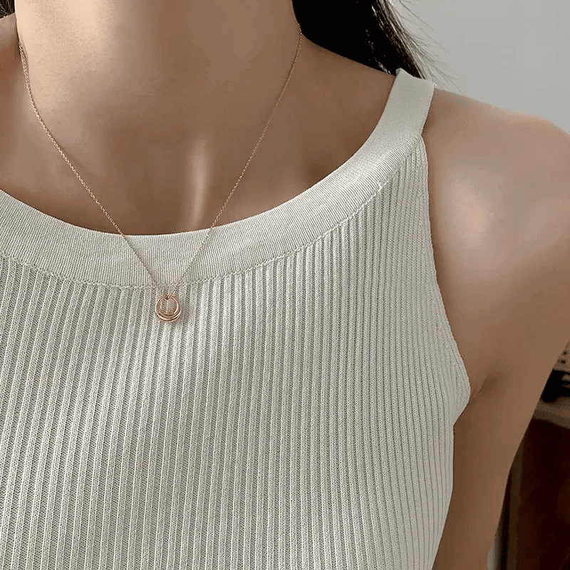 Women Crystal Zircon Pendant Necklace for Girl
