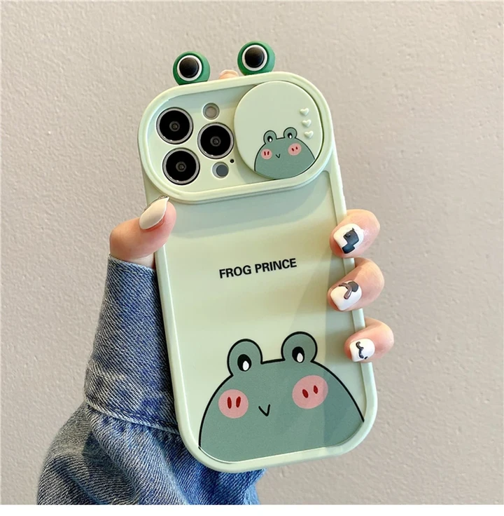 Funny Frog Cartoon Shockproof Phone Case For iPhone 15 14 13 12 11 Pro Max Plus Xs Max Xr Soft Back Cover Case