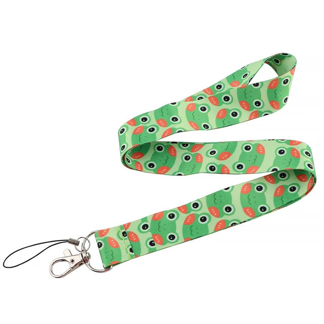 Frog Lanyard For Keychain ID Card Cover Passport Student Cellphone USB Badge Holder Key Ring