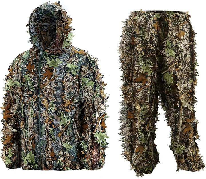 Mens Ghillie Suit 3D Lightweight Hunting Clothes