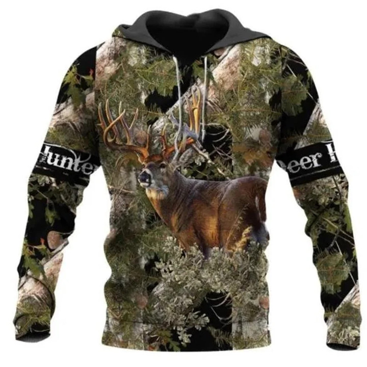 Moose Deer Hunting Camouflage Hoodie