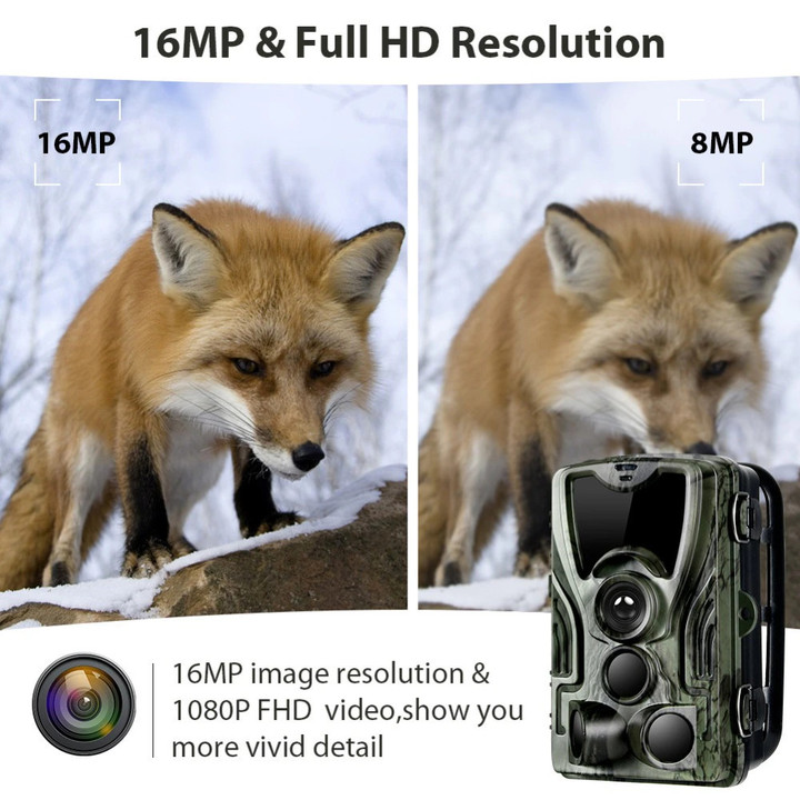 Suntekcam HC-801A Hunting Camera With 5000Mah Lithium Battery 16MP 64GB Trail Camera