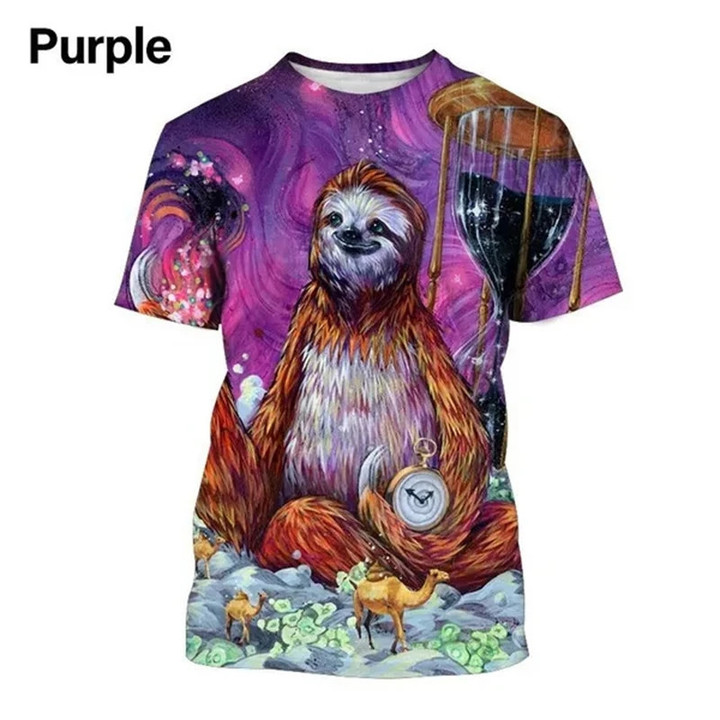 Lovely Sloth 3D Printed T Shirts For Men Women