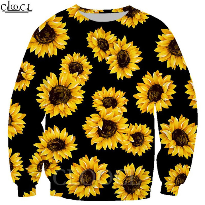 Sunflower 3D All Over Printed Mens Hoodie