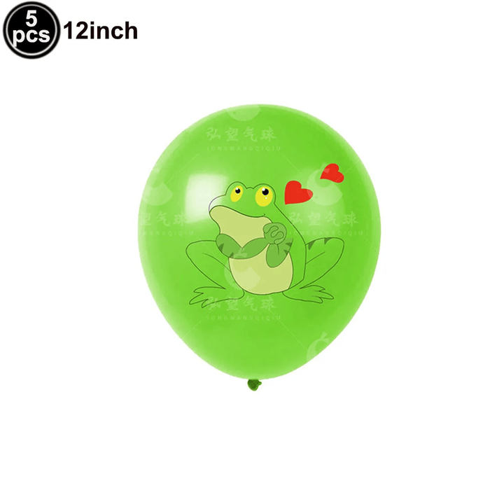 Frog Birthday Decoration Green Frog Mylar Foil Balloon Banner