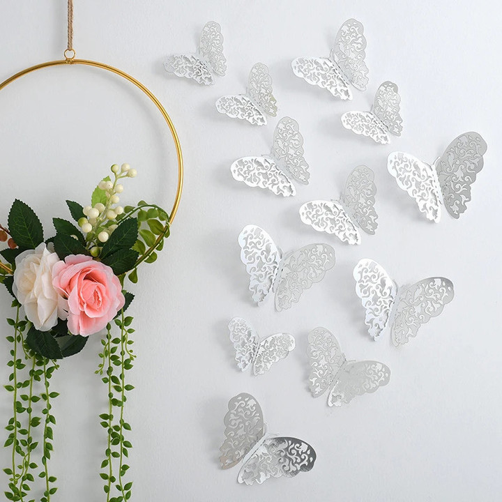 Hollow 3D Butterfly Wall Sticker For Home Decoration