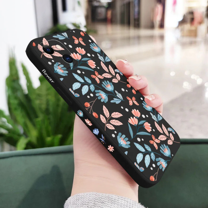 Romantic Garden Butterfly Phone Case For iPhone 15 14 13 12 11 Pro Max Mini X XR XS MAX SE2020 8 7 Plus 6 6S Plus Cover