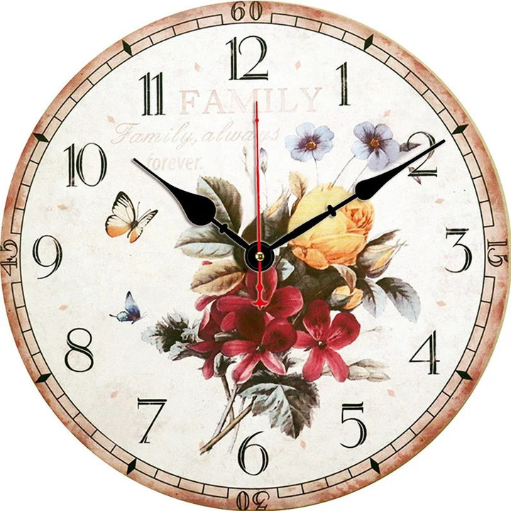 Colorful Butterfly Wall Clock