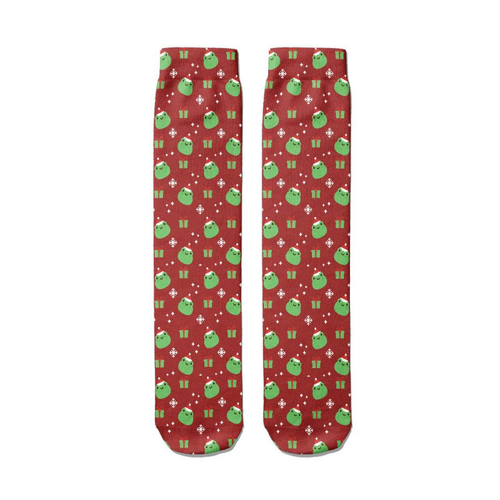 Cartoon Colorful Frog Cotton Socks For Women