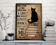 Once Upon A Time There Was A Girl Who Loved Books And Cats Wall Art Print Poster