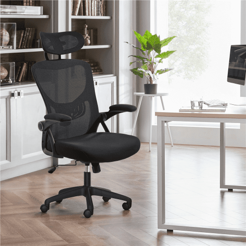 SmileMart Adjustable High Back Mesh Office Chair - Black
