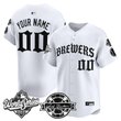 Milwaukee Brewers 2026 World Series Vapor Premier Limited Custom Jersey - Old English Edition - All Stitched