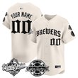 Milwaukee Brewers 2026 World Series Vapor Premier Limited Custom Jersey - Old English Edition - All Stitched