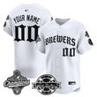Milwaukee Brewers 2026 World Series Champions Vapor Premier Limited Custom Jersey - Old English Edition - All Stitched